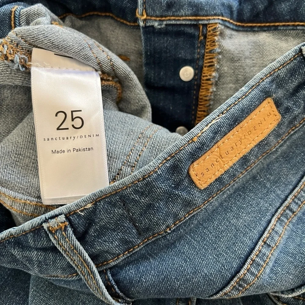 Sanctuary Retro Denim Button Fly Demi Bootcut Jeans Blue Size 25